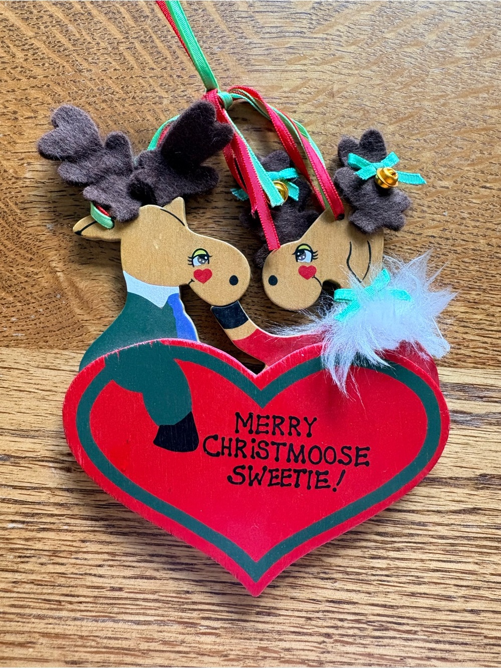 VTG 1991 Kurt Adler 'Merry Christmoose Sweetie' Christmas Ornament